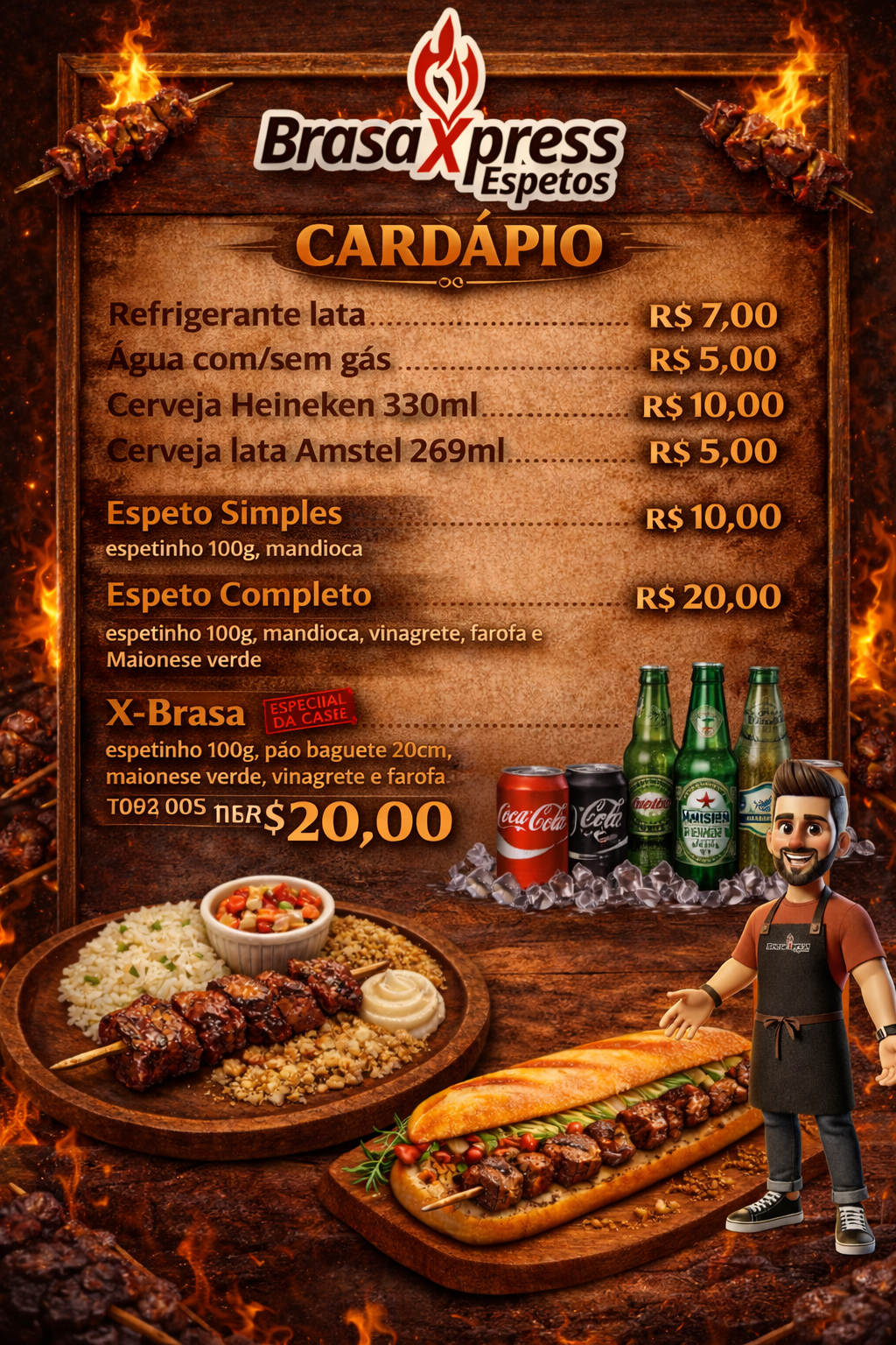 Cardápio BrasaXpress Espetos